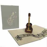 pop-up bruine gitaar kaart